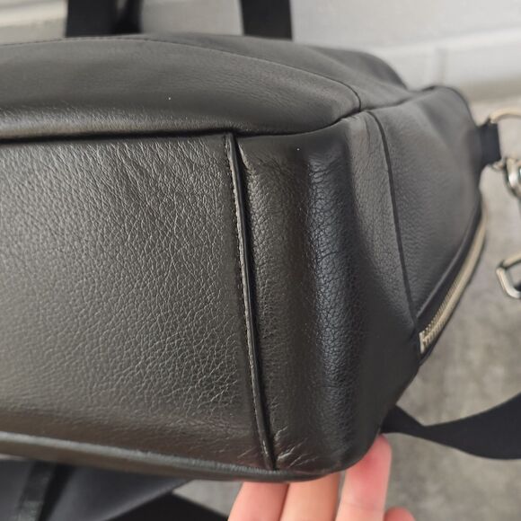 Coach Hamilton Black Leather Briefcase Padded Solid F54804 - Picture 10 of 16